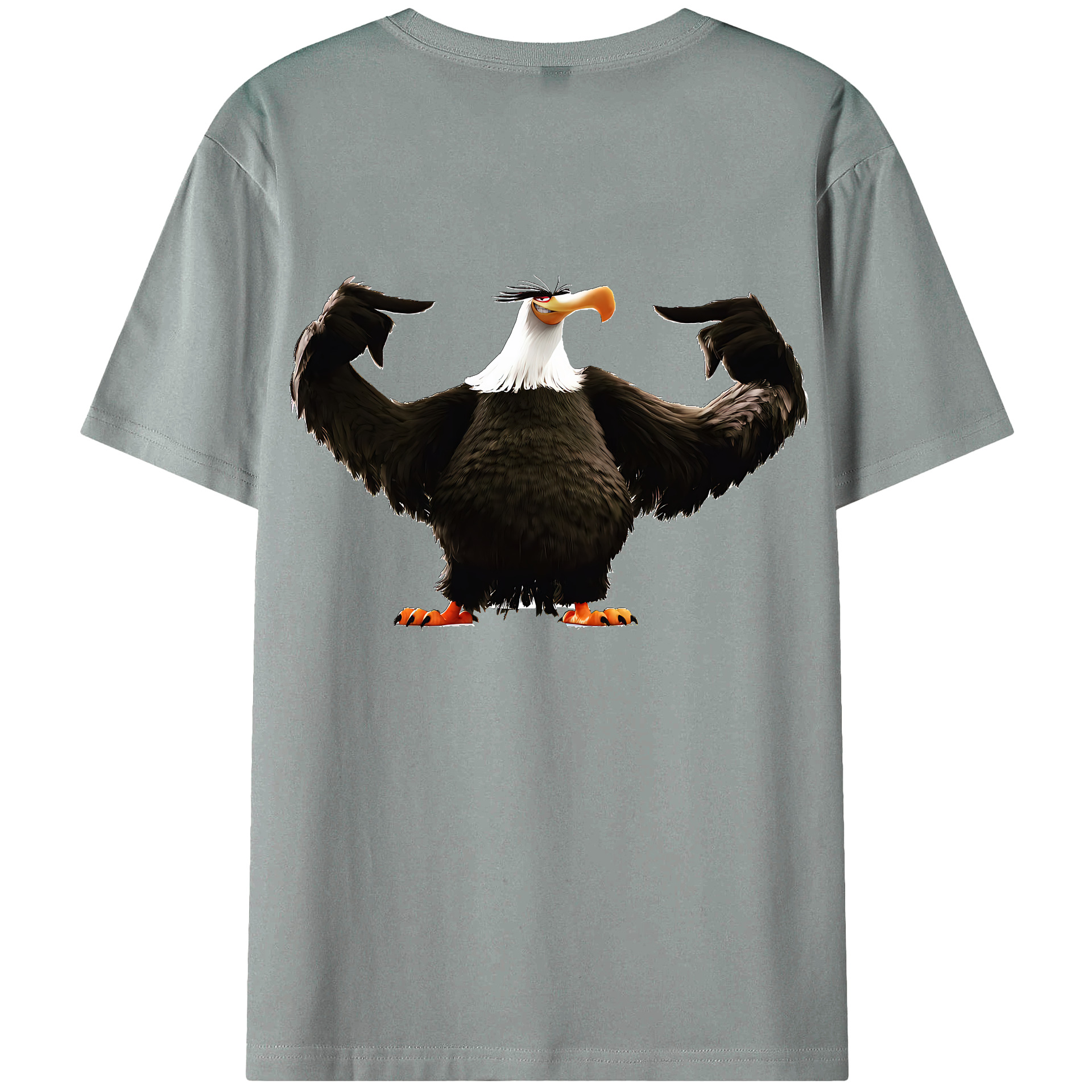 （画像用） Angry Birds アングリーバード 綿100％ メンズ半袖Tシャツ（バックプリント） 通気性